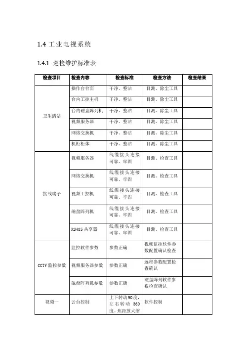 工业电视监控系统技术手册