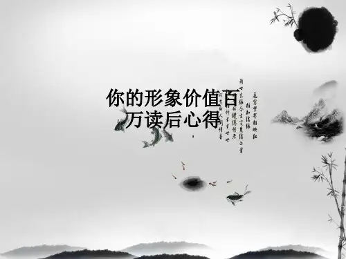 你的形象价值百万读后心得PPT课件