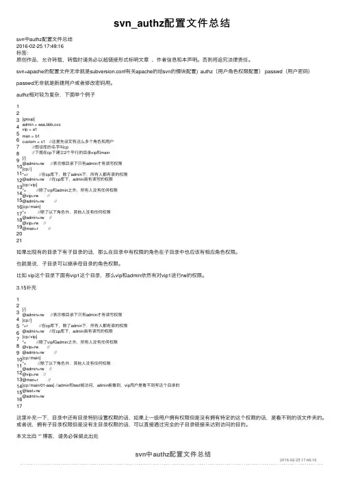 svn_authz配置文件总结