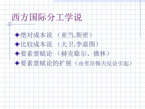 国际分工学说PPT课件