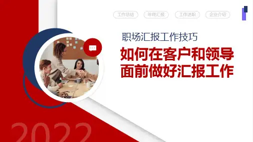 如何在客户和领导面前做好汇报工作职场汇报工作技巧PPT课件