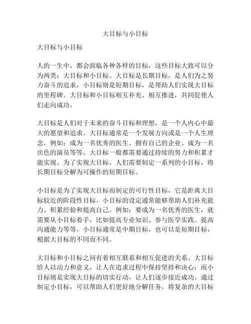 大目标与小目标