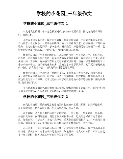 学校的小花园三年级作文