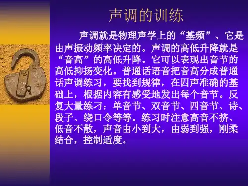 声调的训练
