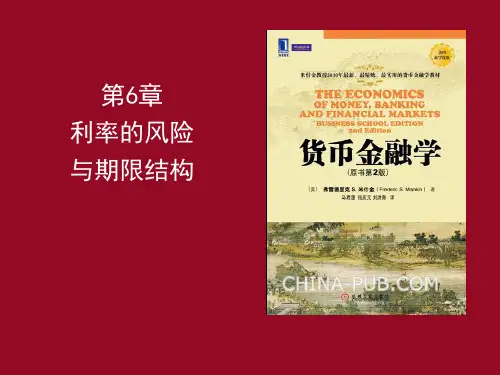 货币金融学 第6章 利率的风险与期限结构