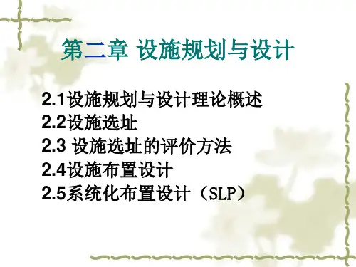 设施规划与设计分解