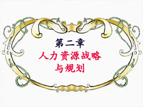 2024年第二章--人力资源战略与规划(共83张PPT)