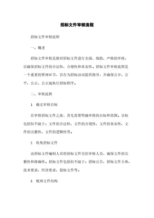 招标文件审核流程