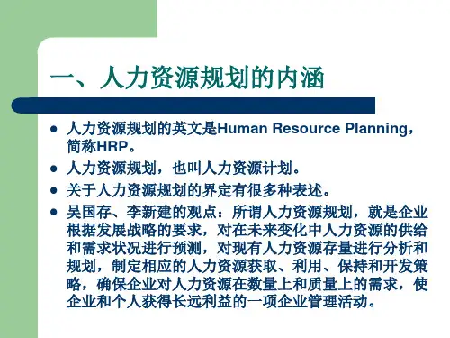 人力资源规划PPT41页