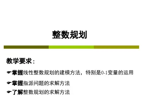 整数线性规划