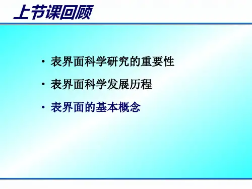 材料表界面-第二章