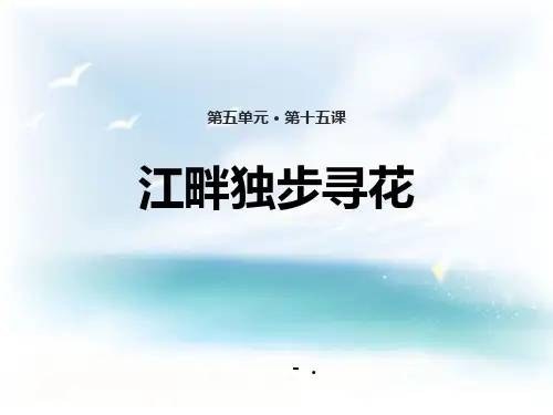 《江畔独步寻花》PPT课件