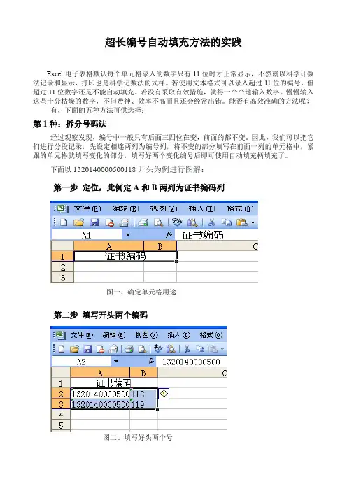 超长编号自动填充方法的实践