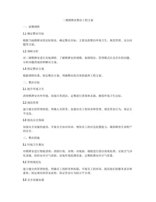 二塘棋牌室整治工程方案