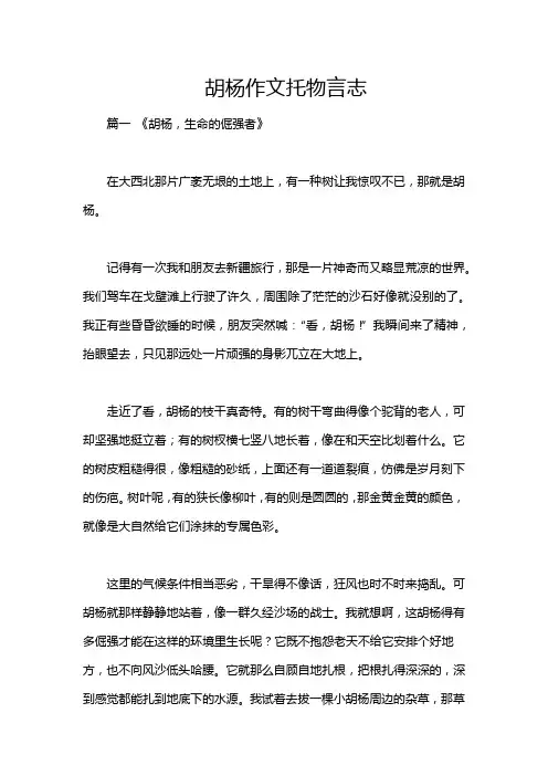 胡杨作文托物言志