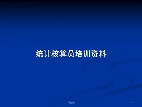 统计核算员培训资料PPT学习教案