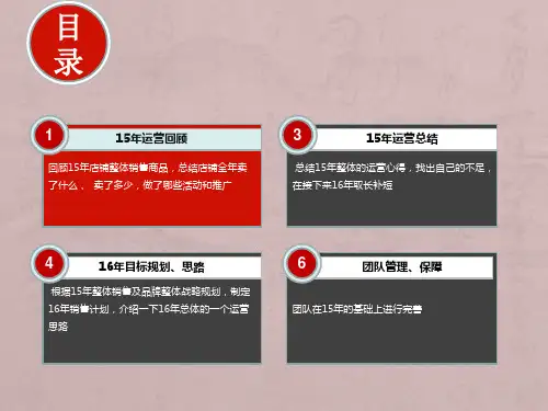 京东店铺年终运营总结