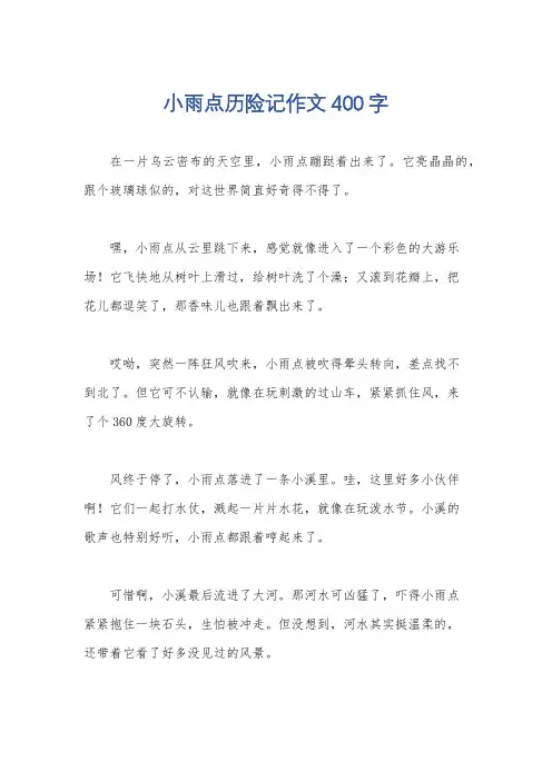小雨点历险记作文400字