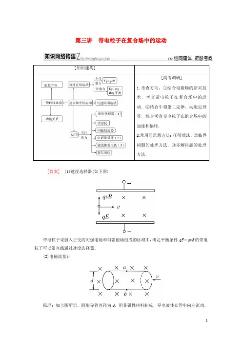 2018届高考物理二轮复习板块一专题突破复习专题三电场与磁场第三讲带电粒子在复合场中的运动学案201