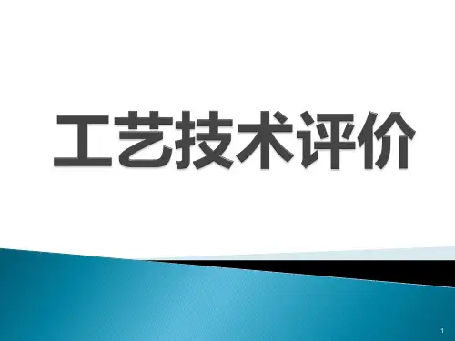 工艺技术评价PPT课件