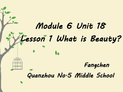 北师大版高中英语选修六课件Unit 18 What is Beauty