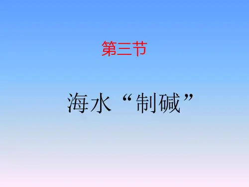 鲁教版化学九年级下册课件-8.3 海水“制碱”