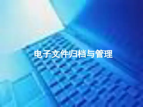 电子文件归档与管理
