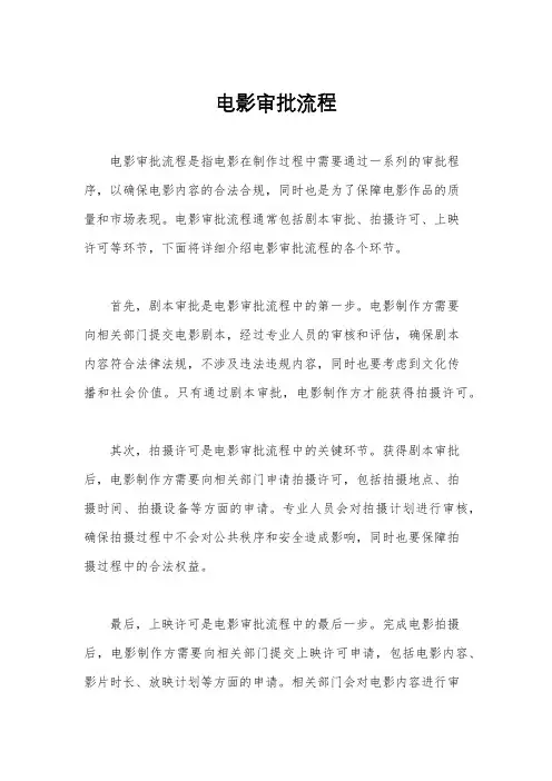 电影审批流程