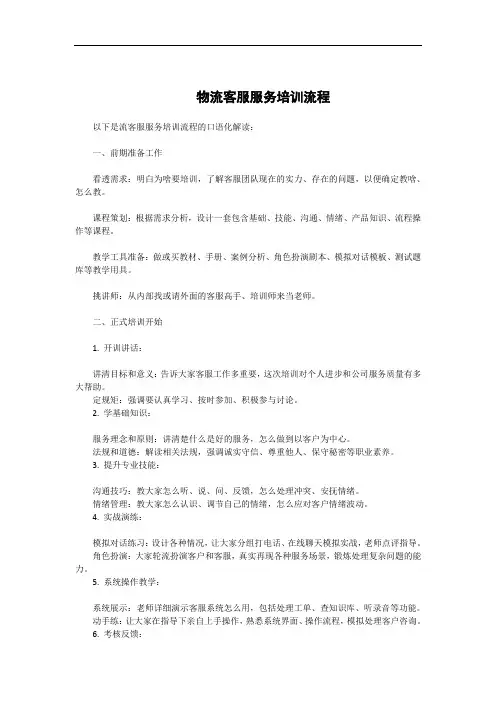 物流客服服务培训流程