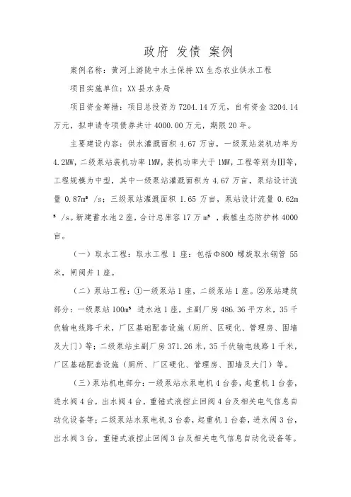 政府 发债 案例