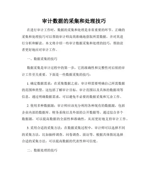 审计数据的采集和处理技巧