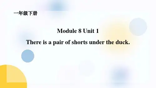外研版一年级英语下册 (There's a pair of shorts under that du