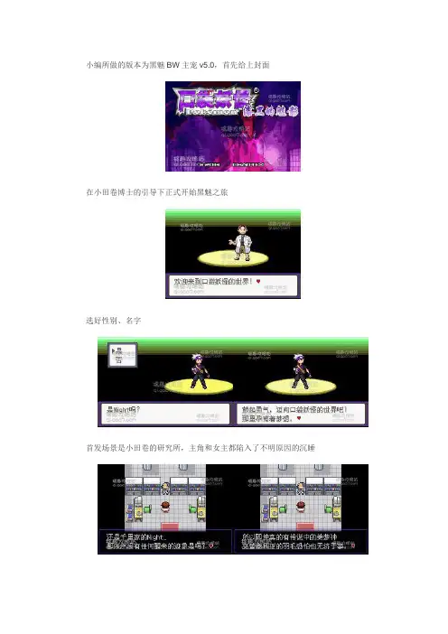 口袋妖怪攻略一周目