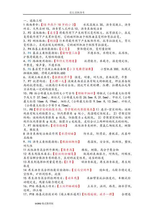 2018年一建市政记忆口诀(精品)