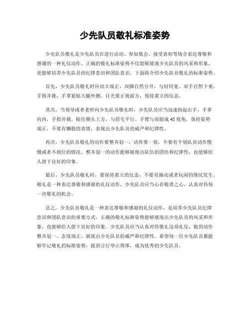 少先队员敬礼标准姿势