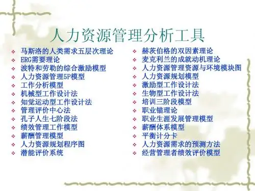 人力资源分析工具