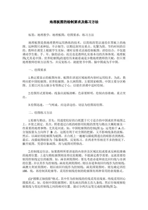地理板图的绘制要求及练习方法