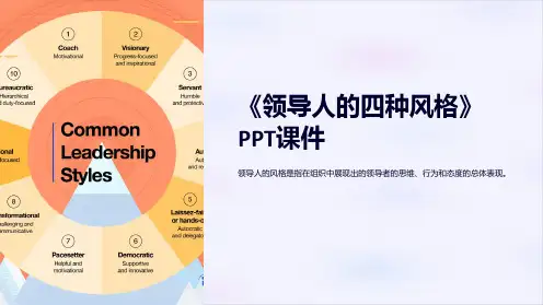 《领导人的四种风格》课件