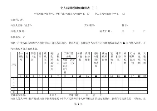 个人所得税明细申报表(一)-7页word资料