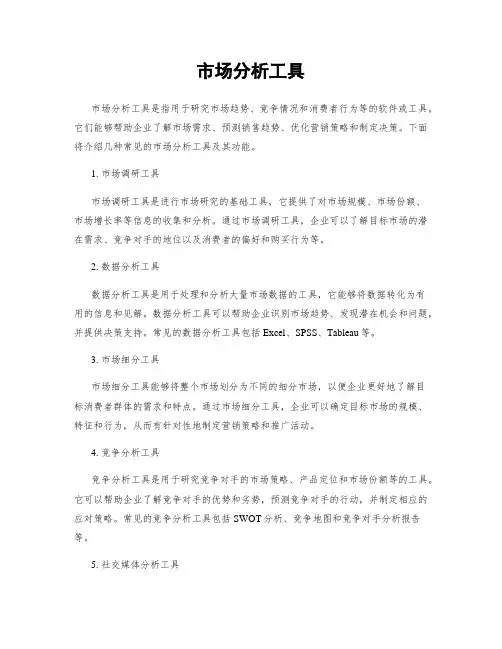 市场分析工具