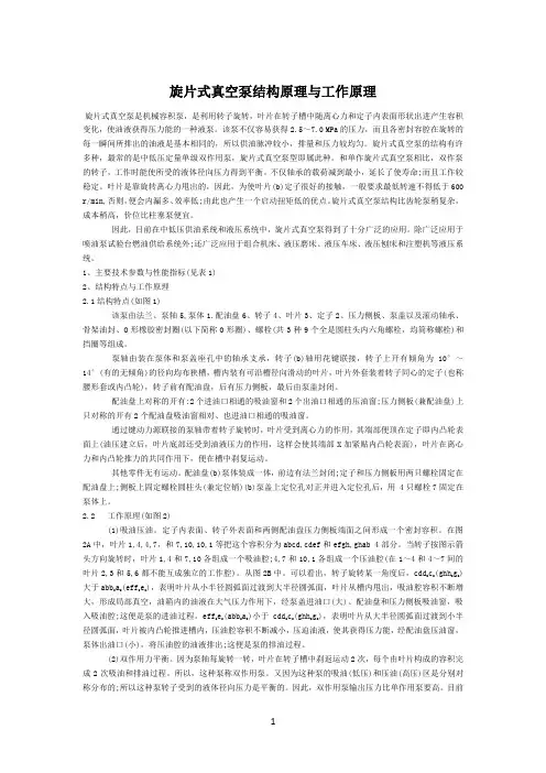 旋片式真空泵工作原理简介