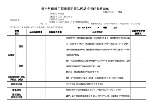 检测通知单