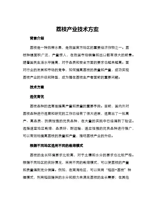 荔枝产业技术方案