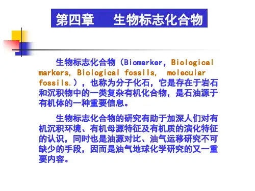 地球化学-第四章生物标志物1.