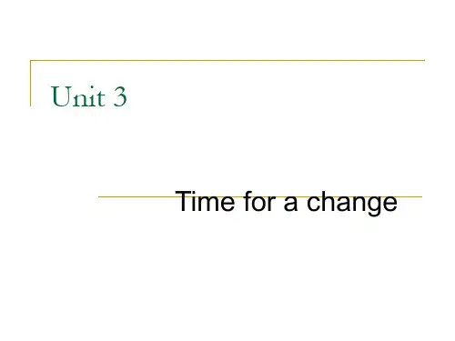 剑桥国际英语教程2册Unit 3