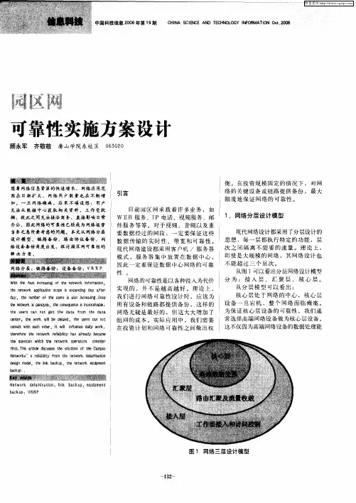 园区网可靠性实施方案设计