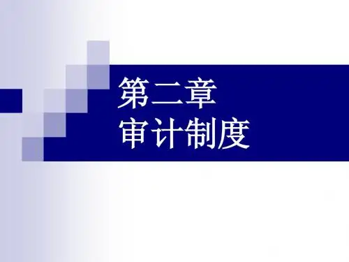 第二章  审计制度