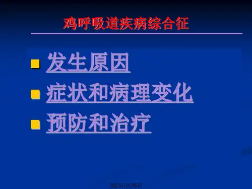 鸡的呼吸道疾病.pptx