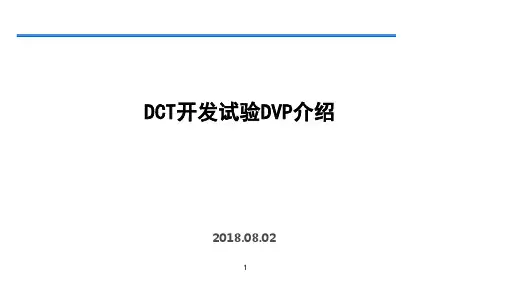 DCT开发试验DVP介绍
