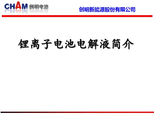 锂离子电池电解液分析